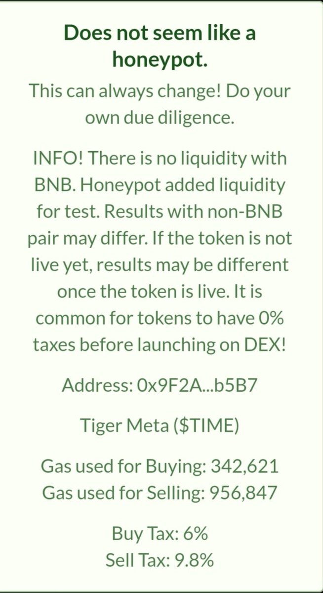 TigerMetaReal's tweet photo. We're not launched yet. We are
going to contact related parties during the finalizing presale. Be patient guys, we will solve the problem as soon as possible. https://t.co/Afj9QdMVb8