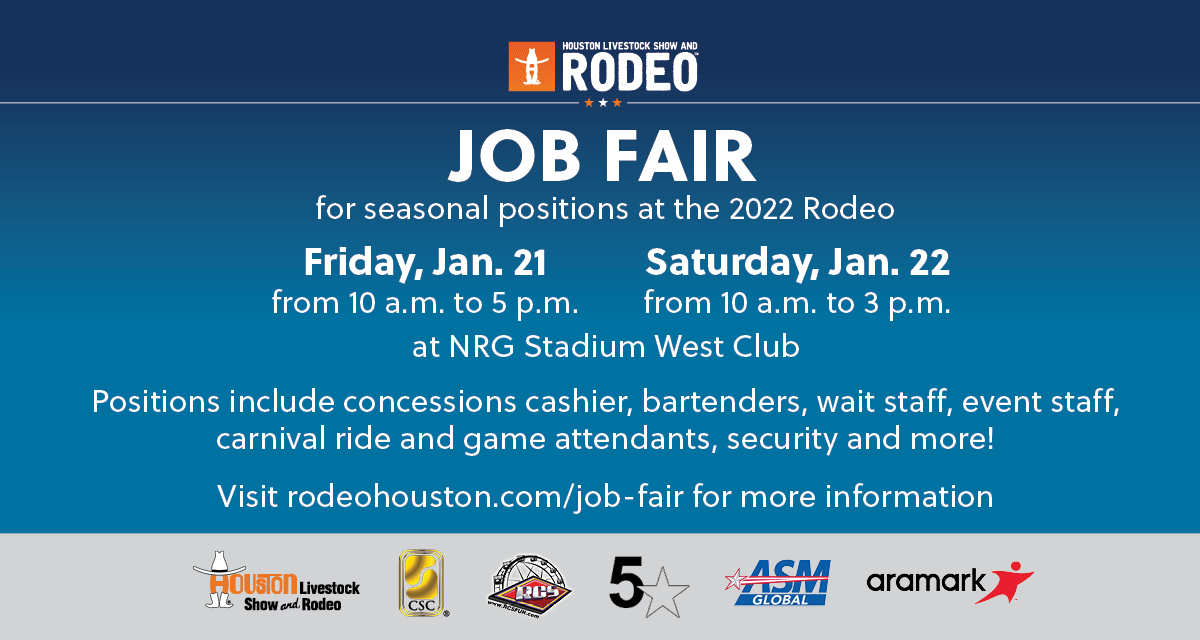 RODEOHOUSTON's tweet photo. Looking for a seasonal job during the 2022 Rodeo? Check out the available seasonal positions at https://t.co/Ng4qxHtmqX https://t.co/69numxB6vq