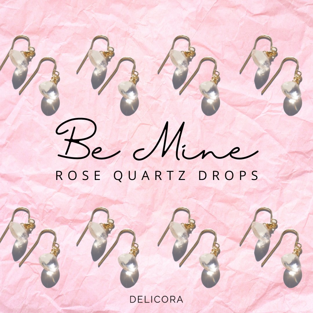 shopdelicora's tweet photo. Our Be Mine Rose Quartz Drops are live! #delicora #nickelfreejewelry #highqualityjewelry #affordablelux #aptos #jewelrydesigner #jewelrygifts https://t.co/bojoq4di0Y