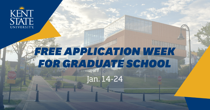 Kent State's Office of Graduate Admissions is offering a free application week for prospective U.S. graduate students, Jan. 14-24. If you submit your application during this time, the application fee will be automatically waived!

Apply: bit.ly/3nngOm4