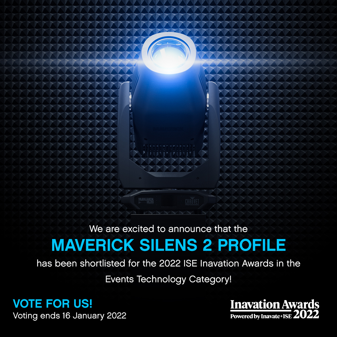 ChauvetPro's tweet photo. Make some noise for the Maverick Silens! 📣 We're honored and excited to be shortlisted for this award- vote for us here https://t.co/4l0vvpnhQM until 16 January 2022! 🏆 https://t.co/1hE07m0Yzn