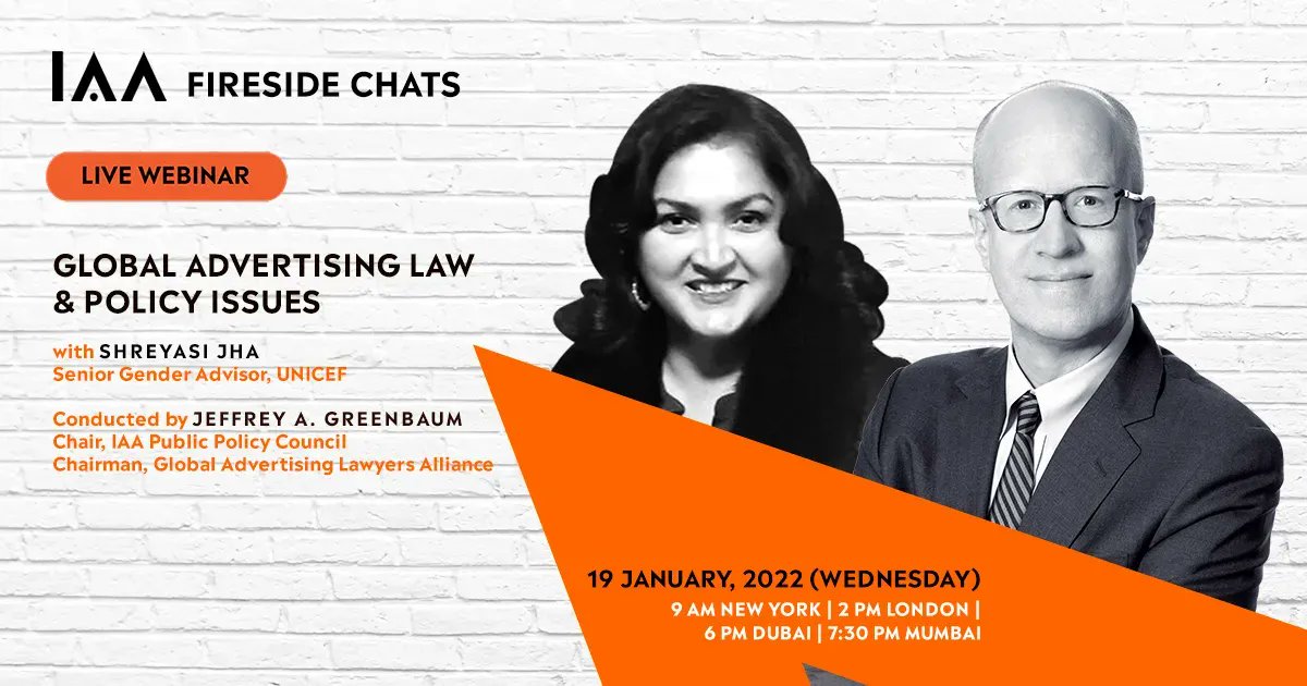 Our first fireside chat of the year, brings in perspective on how to avoid stereotyping in advertising with @shreyasi_jha and @jeffgreenbaum.
Block Your Calendar: bit.ly/IAAFiresideCha…