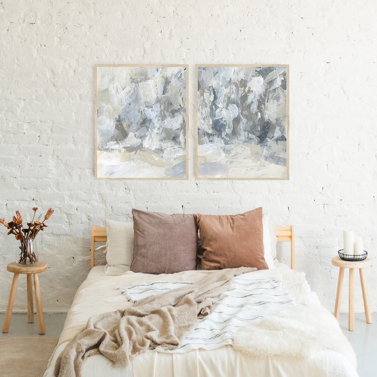 This is hands-down my favorite painting set in the new Deep Freeze series. It came to me so quickly, but obsessed the way the finished product looks. Inspired by a snowstorm in the forest, there's something so relaxing about this painting set -- I'm in love!