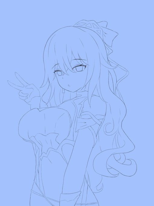 眠すぎギブアップ、下描きの色々修正で時間かかってペン入れ途中。今日はここまでです 