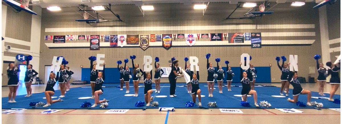 Good luck to Hebron Cheer’s UIL State team as they compete this weekend at UIL State Spirit Competition!! #takestate #hototod 💙🖤💙🖤