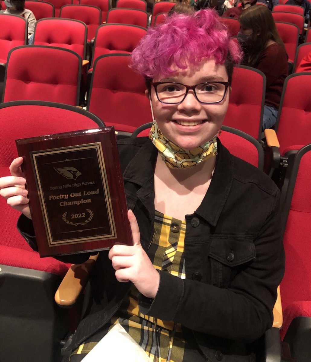 Congratulations to our SMHS 2022 Poetry Out Loud winner 🏆Way to go Brontë Stump 🎤 <a href="/SMHS_Official/">House of CARDS ♣️♥️</a> <a href="/JasonKamlowsky/">Jason Kamlowsky</a> @PKMsupt @jessica_salfia @karlahilliard <a href="/CarrieMarcum/">Carrie Marcum</a> <a href="/MarkSalfia24/">Mark Salfia</a>