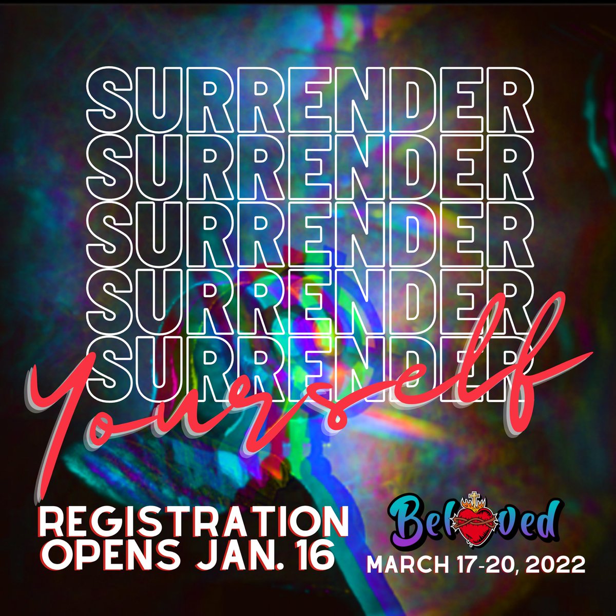 olgyouthm's tweet photo. This spring break, surrender yourself to Him.
Registration opens January 16 for the first ever BELOVED Retreat, formally known as Teen ACTS.
Come experience His never ending love and mercy. This wonโt be the same without you.
#BELOVED22 #OLGBeloved https://t.co/TfYedHfkIT