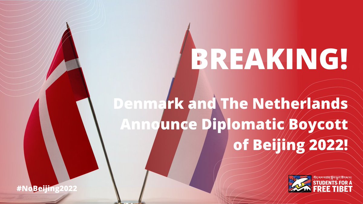 There is less than a month to go until #Beijing2022, but world leaders still have the opportunity to demonstrate that they support human rights for all!

Thank you Denmark and the Netherlands for choosing to stand on the right side of history.