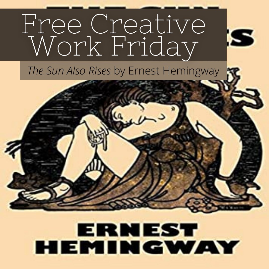 byucopyright's tweet photo. This Free Work Friday features Ernest Hemingway's first major novel, "The Sun Also Rises," which entered the public domain this year! #YCopyright #PublicDomain https://t.co/y9n5OzSjCl