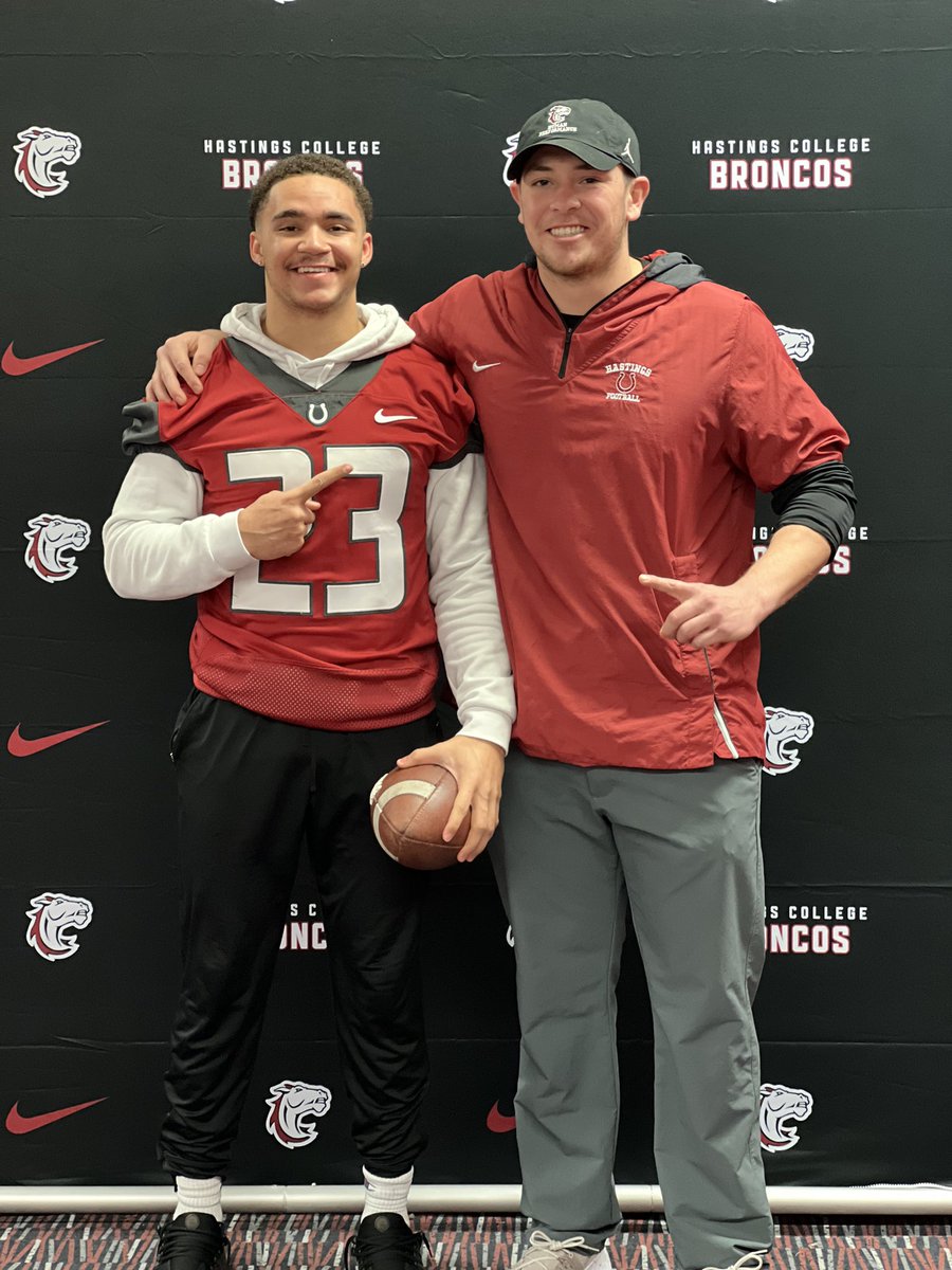 shanks_tyrone's tweet photo. I had an amazing official visit today at Hastings college. Big shoutout to @CoachOHC  for the invite. Looking forward to the future! @HCBroncoFball @6starfootballNE @Bluffs_Football https://t.co/hP2TM5OgIM