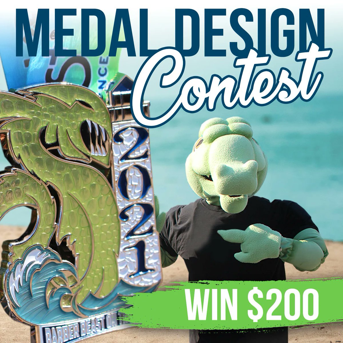 Want a different kind of challenge? Take a stab at designing our 2022 Beast Finisher Medal! Your design could be displayed around the necks of over 1,200 participants PLUS you’ll win $200! Designs must be submitted by midnight on Feb. 6. Learn more at barberbeast.org/contest