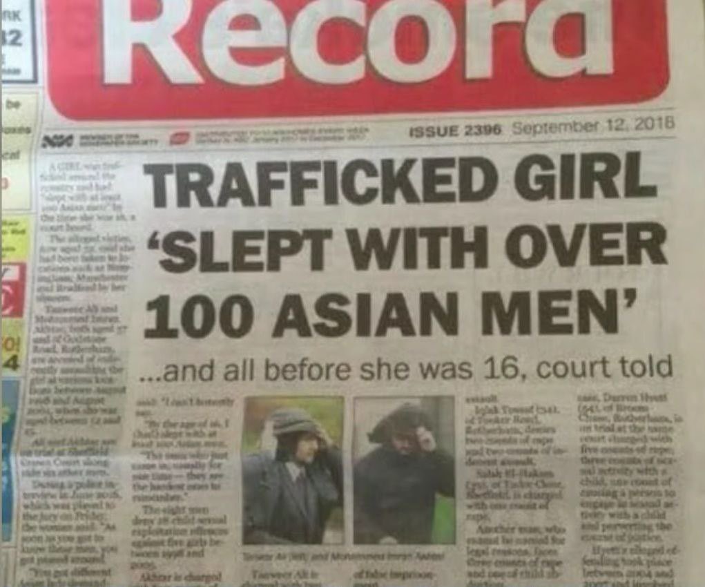Bobstroudsnr's tweet photo. What sort of headline is this? It should read child raped by over 100 muslim men. https://t.co/OVRQI8N6uk