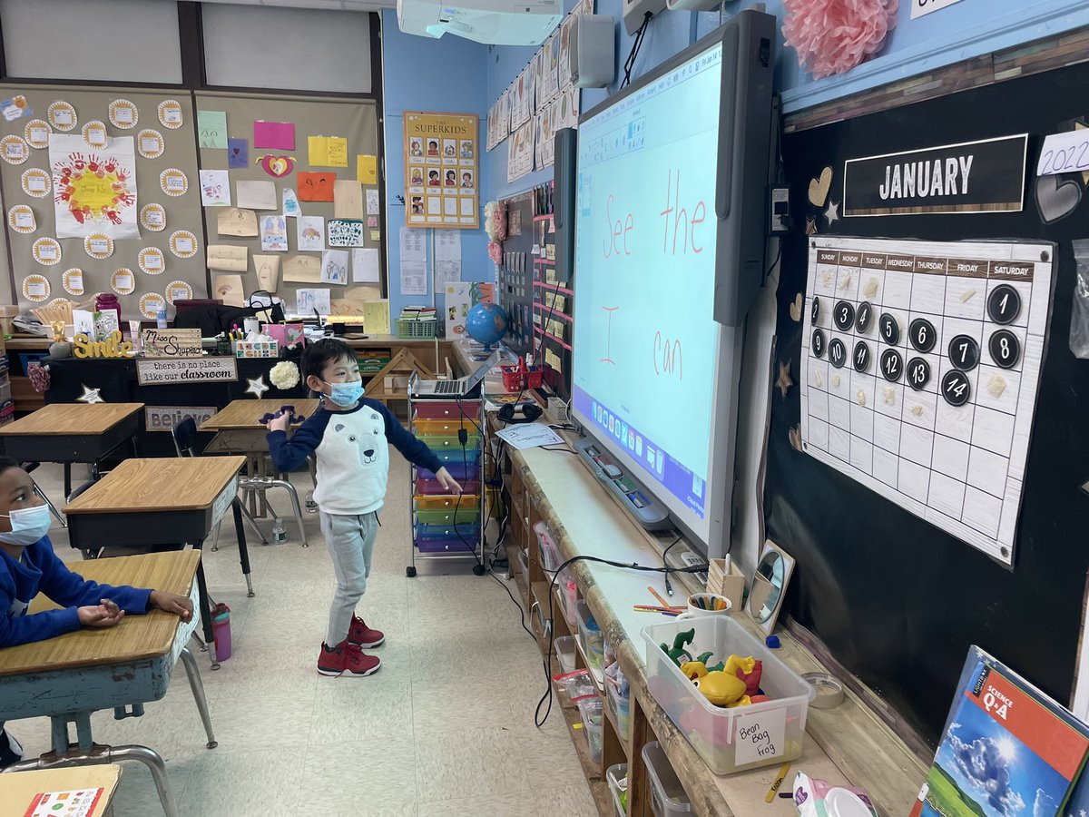 Sight word fun🙃 Today we got to throw a frog bean bag at a sight word given to us.