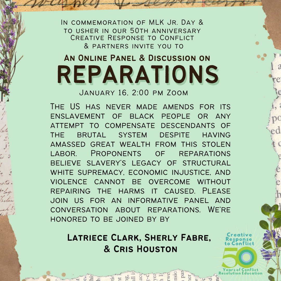 Creative Response to Conflict tweet media