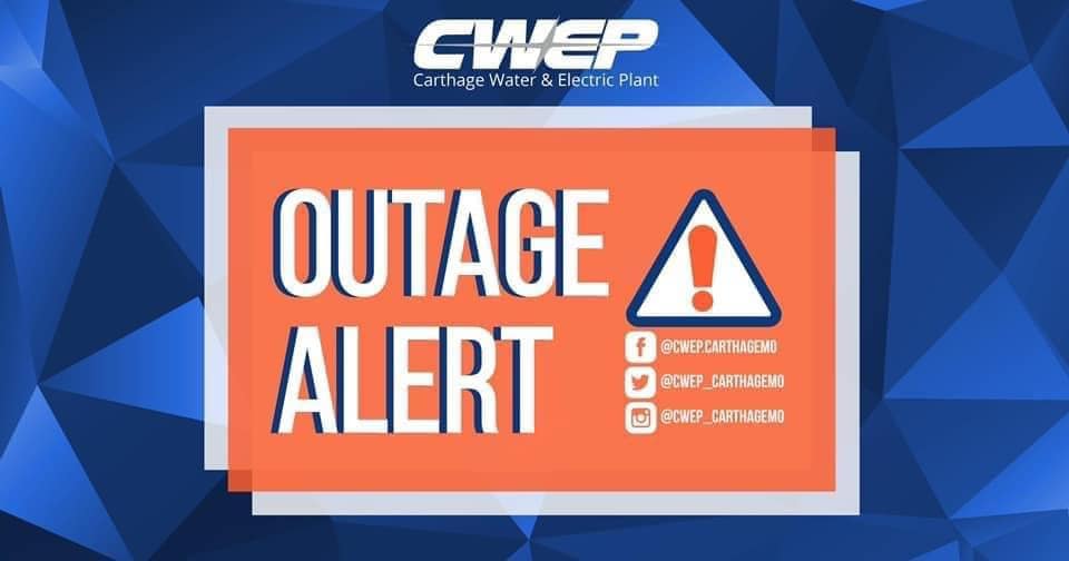 ⚠️ POWER OUTAGE ⚠️

Crews are currently responding to a large outage affecting the Northwest side of town. They’re working to restore power as quickly &amp; safely as possible. We'll keep you updated as information becomes available, thank you for your patience!