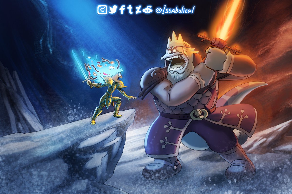 Issabolical's tweet photo. "Anne vs King Andrias X Total War: Warhammer 3" Commission piece for Seekerlano from Deviantart! The reference is from Total War: Warhammer 3 #amphibia #amphibiafanart #FANART #FanArtFriday #AnneBoonchuy #kingandrias #crossover #Commission https://t.co/2cge4C4P44