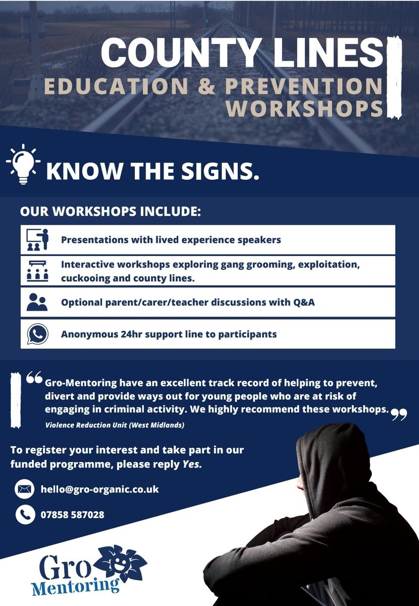 🔦 Calling #Solihull secondary schools - we have funded workshops available to prevent, address and know how to act if you (or someone you know) is at risk of being exploited. 👇🏾DM for more info