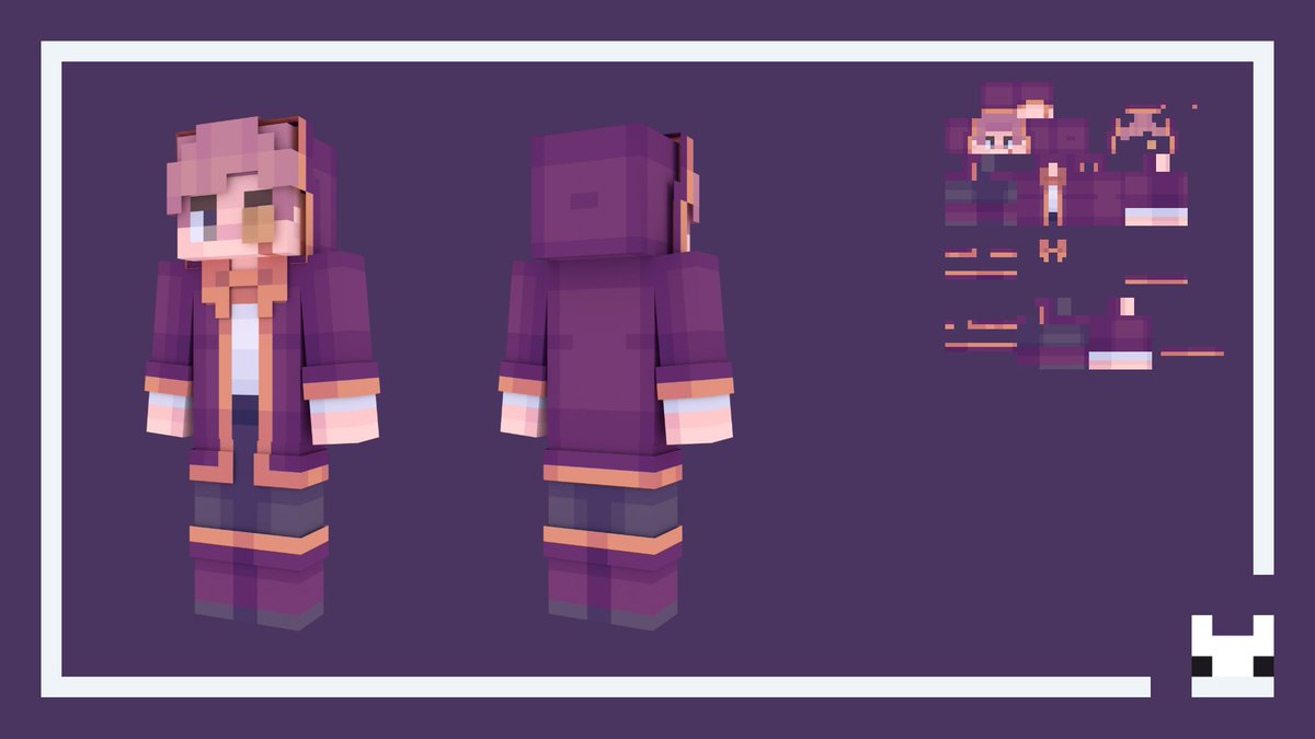 okreddoz's tweet photo. Made a new skin for @t3hero_ 💜
#Minecraft #pixelart https://t.co/k1IhHJZms4