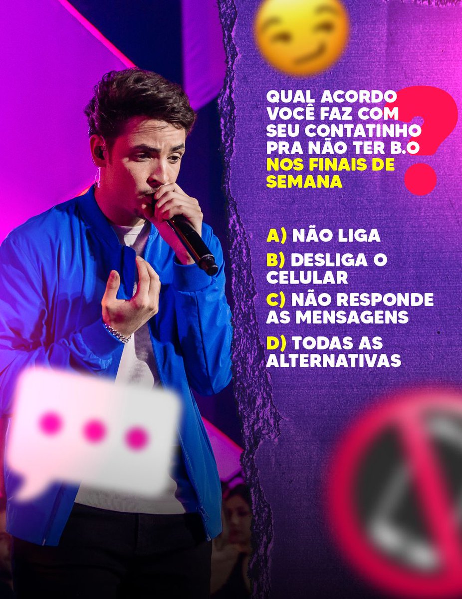 gahbernardes's tweet image. E aí, turma. Chega o final de semana eu fico #semsinal e vcs? 📴😅

#GahBernardes