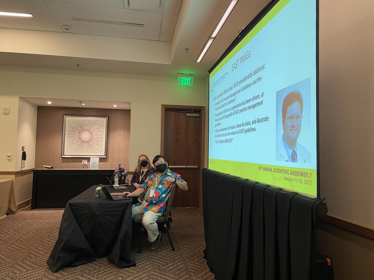 “EAST Guidelines ARE EAST!” per Dr Elliott Haut, Past President, Presidential Address. “Making the GRADE” short course happening now..teaching how to make high quality Practice Management Guidelines <a href="/USGRADEnet/">U.S. GRADE Network</a> #EAST2022 <a href="/elliotthaut/">Elliott R Haut, MD, PhD, MAMSE</a> <a href="/gkasot/">George Kasotakis MD MPH FACS FCCM</a> <a href="/ChengJD_MD/">Julius Cheng, MD MPH</a> <a href="/JenFreemanMD/">Jennifer Freeman</a> <a href="/EAST_TRAUMA/">EAST</a>