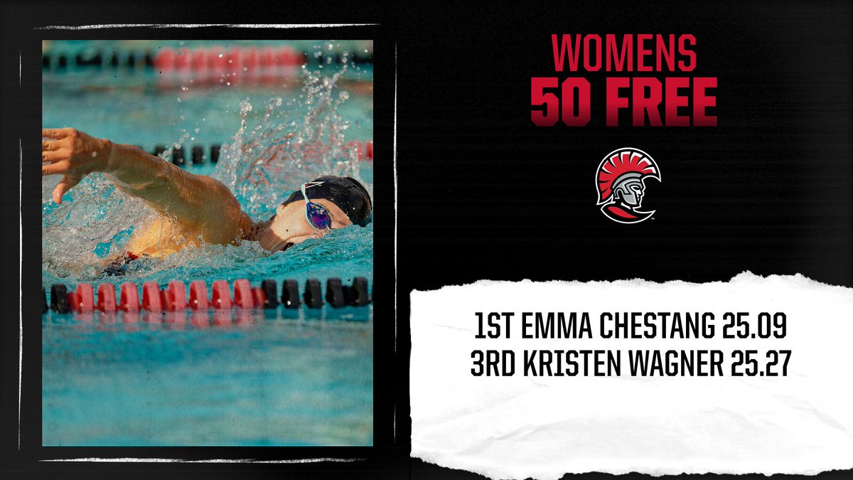 UTampaSwimming's tweet photo. Emma Chestang places first in the 50 Free with a time of 25.09. Kristen Wagner placed third at 25.27.

#TampaSwimming🏊 #StandAsOne⚔️🛡 https://t.co/QJR5vRiV3h