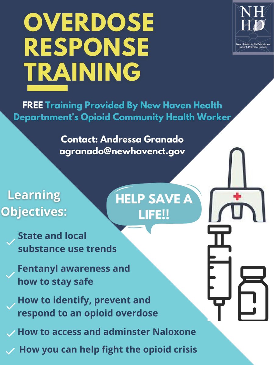NHVPublicHealth's tweet photo. Anyone can #overdose, anyone can #savealife. Get trained on how to administer Naloxone. For more information, visit https://t.co/BzL4w5ZSUR #PreventOverdoses #NarcanTraining #OpioidCrisis @MaritzaBondmph https://t.co/mag8Ox0kXr