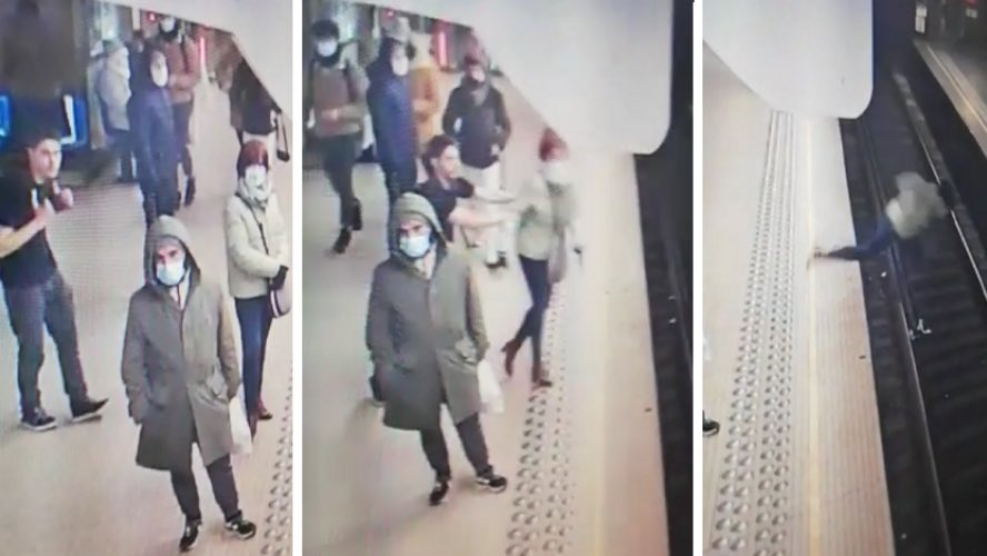 Bruxelles_City's tweet photo. Tentative de meurtre dans la station de métros Rogier à Bruxelles, ce vendredi, peu après 19 h 40.

Le conducteur de la Stib est heureusement parvenu à effectuer un freinage d’urgence et il a ainsi pu éviter le pire in extremis.

https://t.co/R9Vp6poSE0 via @sudinfo_be https://t.co/4tIwpbGgrT
