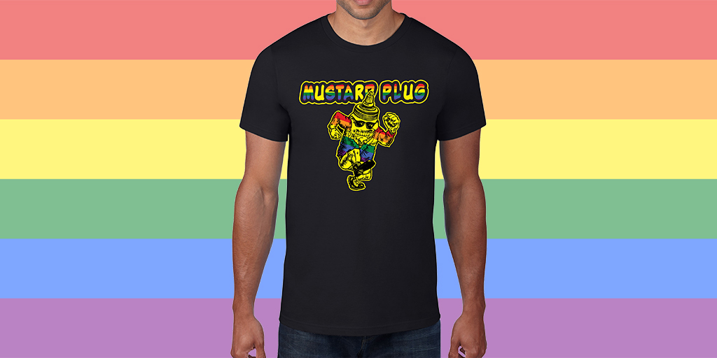 You asked for it and we eventually delivered!! The Rainbow Shirt. Like the Rainbow Stickers, proceeds will benefit the Trevor Project. Up now in the store!! mustard-plug-merch.myshopify.com
