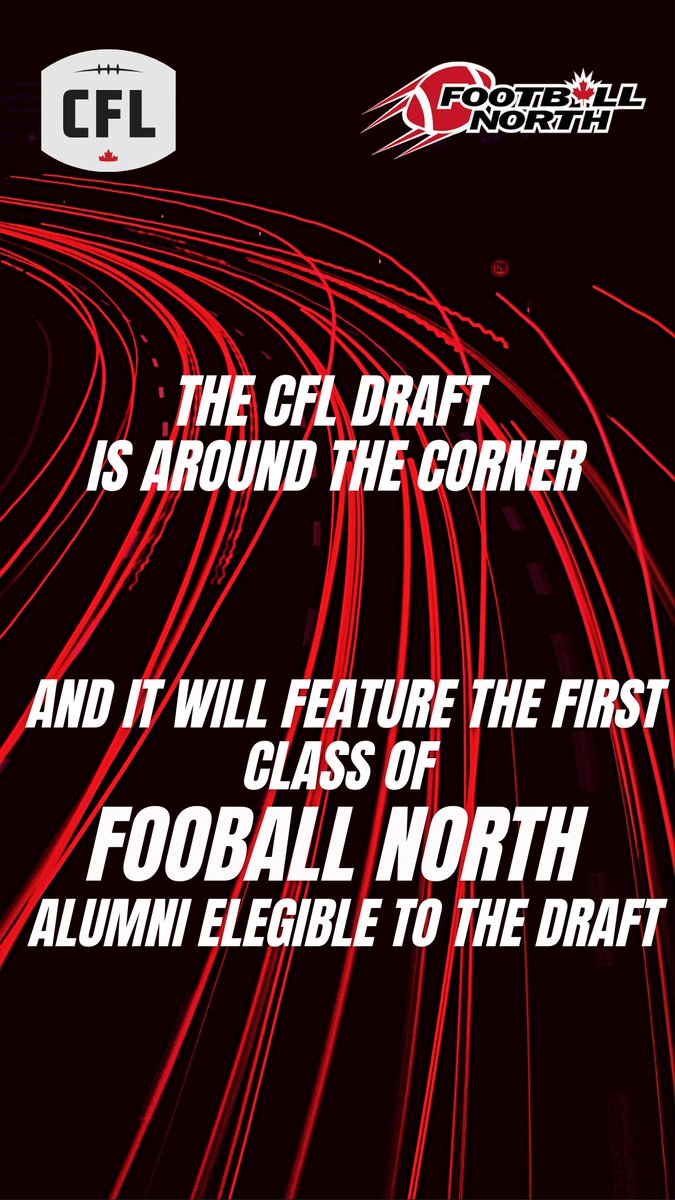 The <a href="/CFL/">CFL</a> 2022 Draft is around the corner, and it will feature the first class of Football North alumni elegible to the draft! 😤

#TheNorthIsComing
