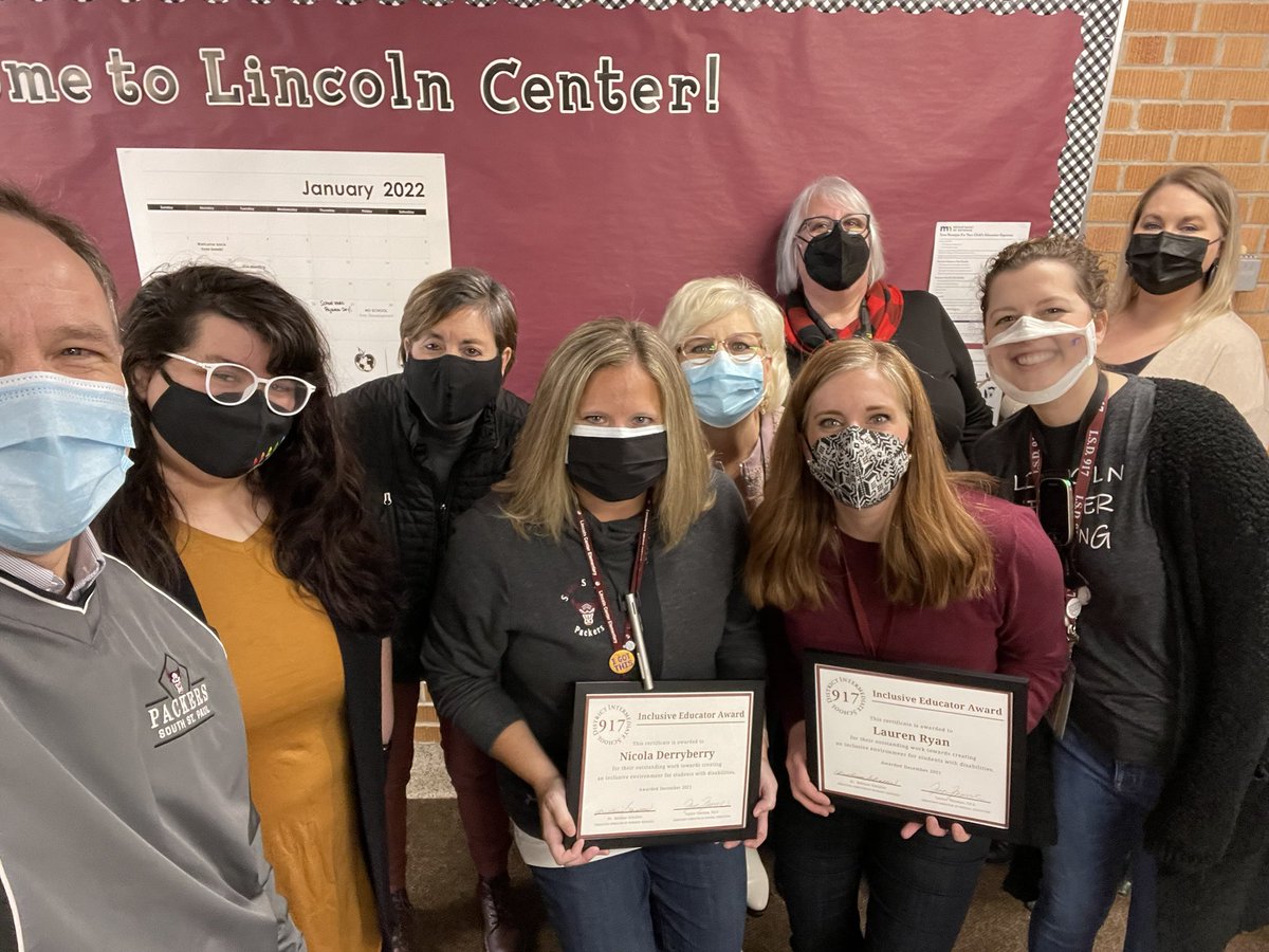 drdavewebb's tweet photo. Congrats to @SSPPS6 Nicola Derryberry Mauer and Lauren Ryan for receiving the 917 Inclusive Educator Award today!  #SSPpride @Intermediate917 https://t.co/hWPhZj5wwN