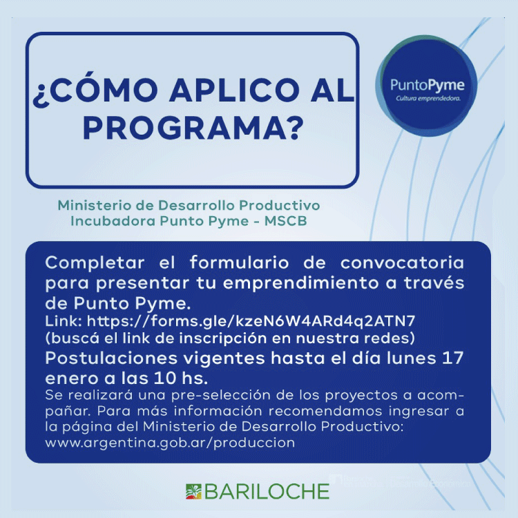 ¡Compartimos información de #PuntoPyme acerca de la convocatoria para financiamiento de Emprendimientos Dinámicos del Ministerio de Desarrollo Productivo.  
La convocatoria estará abierta hasta el lunes 17 de enero del 2022 a las 10 am. Inscripció en: forms.gle/kzeN6W4ARd4q2A…