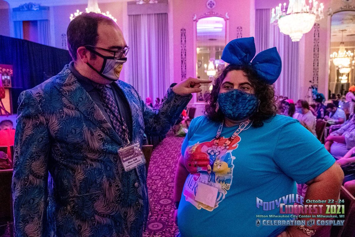 Nora_Mermaid's tweet photo. So @MLPSilverQuill tortured me at @PonyCiderfest and I demand reparations #PVCF21 https://t.co/OQ1Cf5hUx7