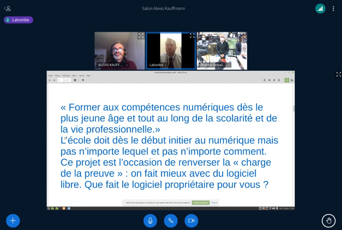 Alexis Kauffmann (@framaka) on Twitter photo Cet après-midi présentation très intéressante du "projet et expérimentation logiciels libres" de 2 enseignants du lycée Carnot de Bruay-la-Buissière (accompagnés de leur proviseur)
Avec un invité de marque : <a href="/platombe/">Philippe Latombe</a>
Merci Monsieur le député pour votre intérêt et votre soutien Cet après-midi présentation très intéressante du "projet et expérimentation logiciels libres" de 2 enseignants du lycée Carnot de Bruay-la-Buissière (accompagnés de leur proviseur)
Avec un invité de marque : <a href="/platombe/">Philippe Latombe</a>
Merci Monsieur le député pour votre intérêt et votre soutien