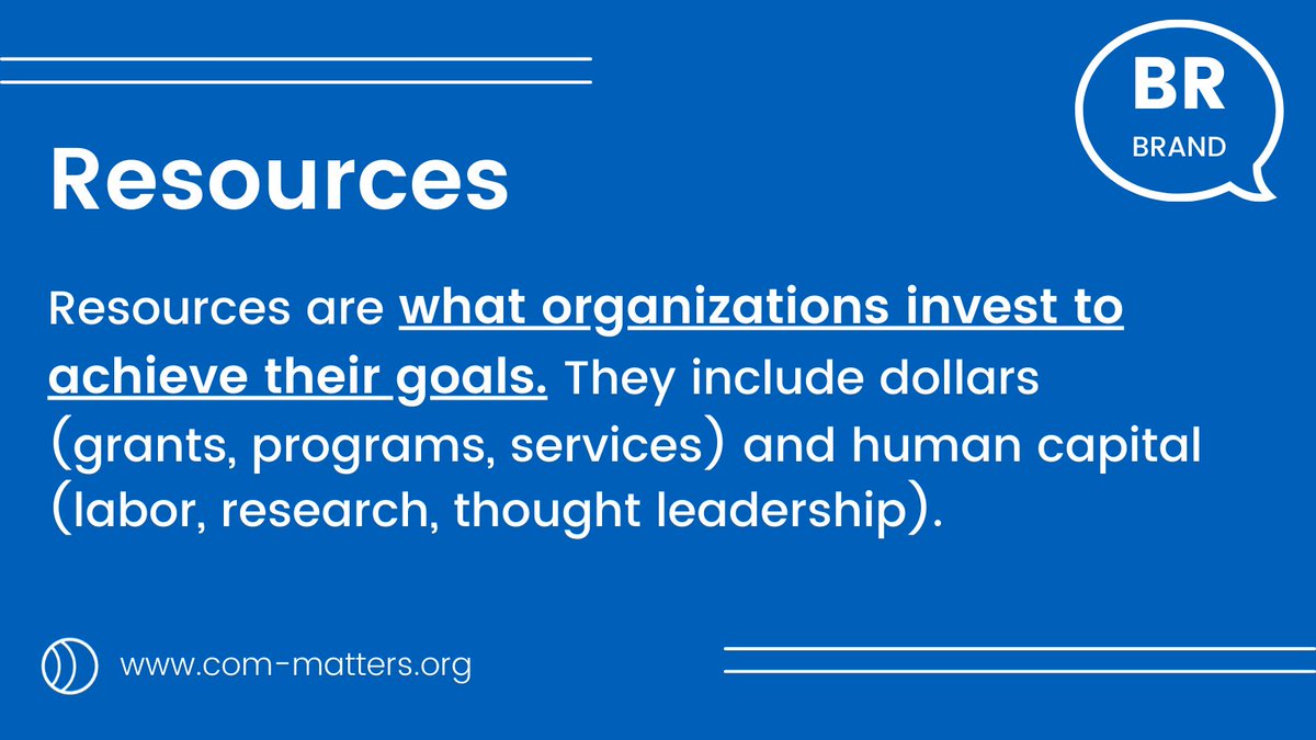 An effective communication strategy demands that you invest your available – and finite – brand resources where they can have the most clear, discernible impact. Learn more at: com-matters.org/attribute/reso…