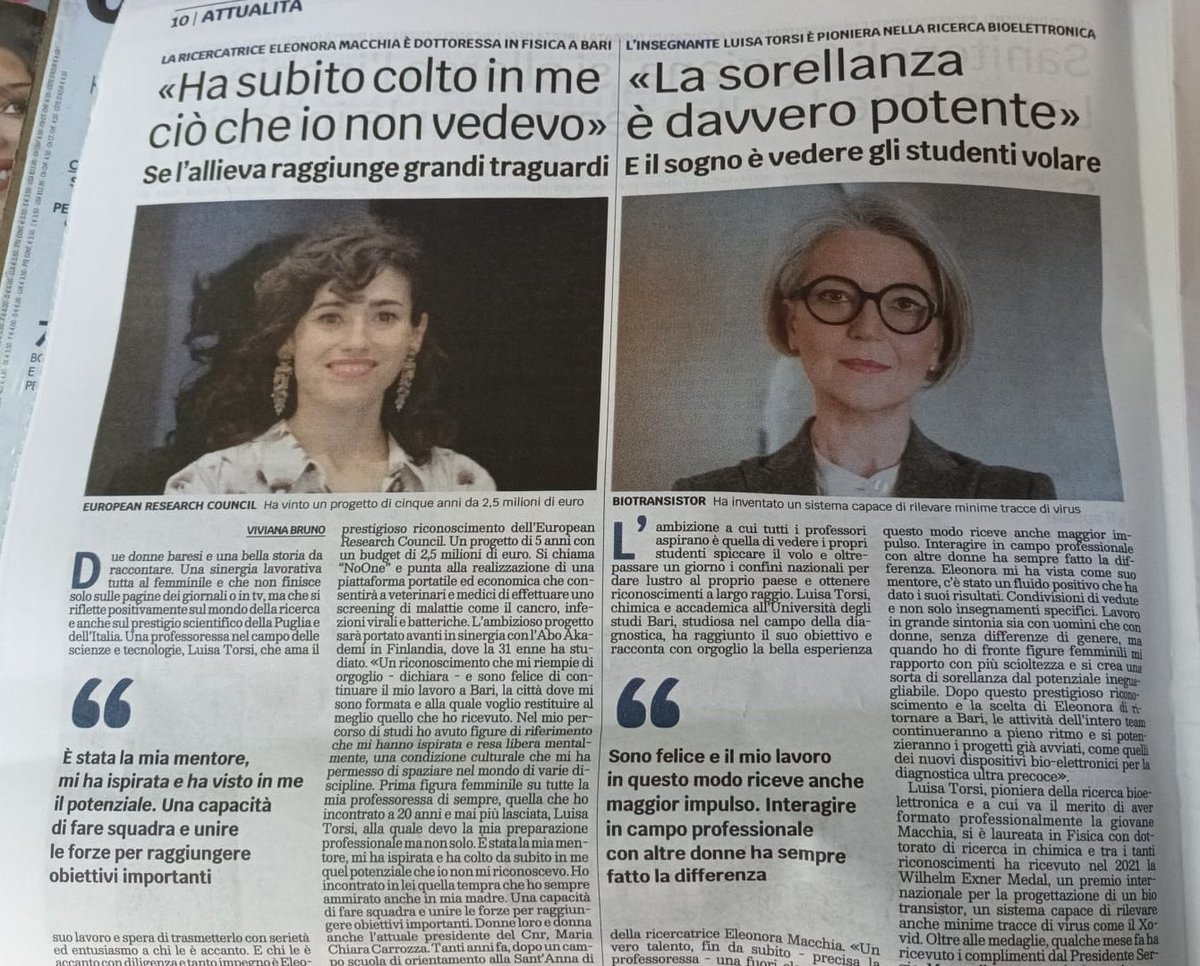 MacchiaEle's tweet photo. La forza della sorellanza! @luisa_torsi #ERCStg #scienceisagirlthing #womenisscience #STEM https://t.co/Z87f6z50Y1