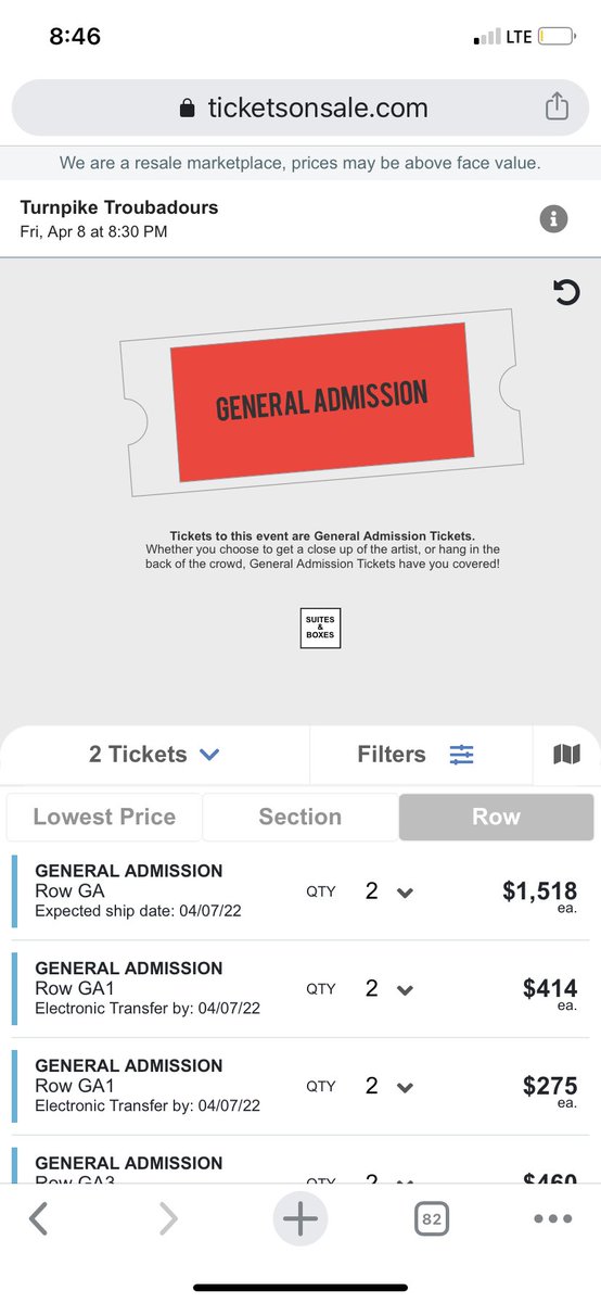 _brookie26's tweet photo. @ReginaldSpears They were already listed on resale sites before tickets were even available this morning 😩🤯 https://t.co/H4tPCRwNhi