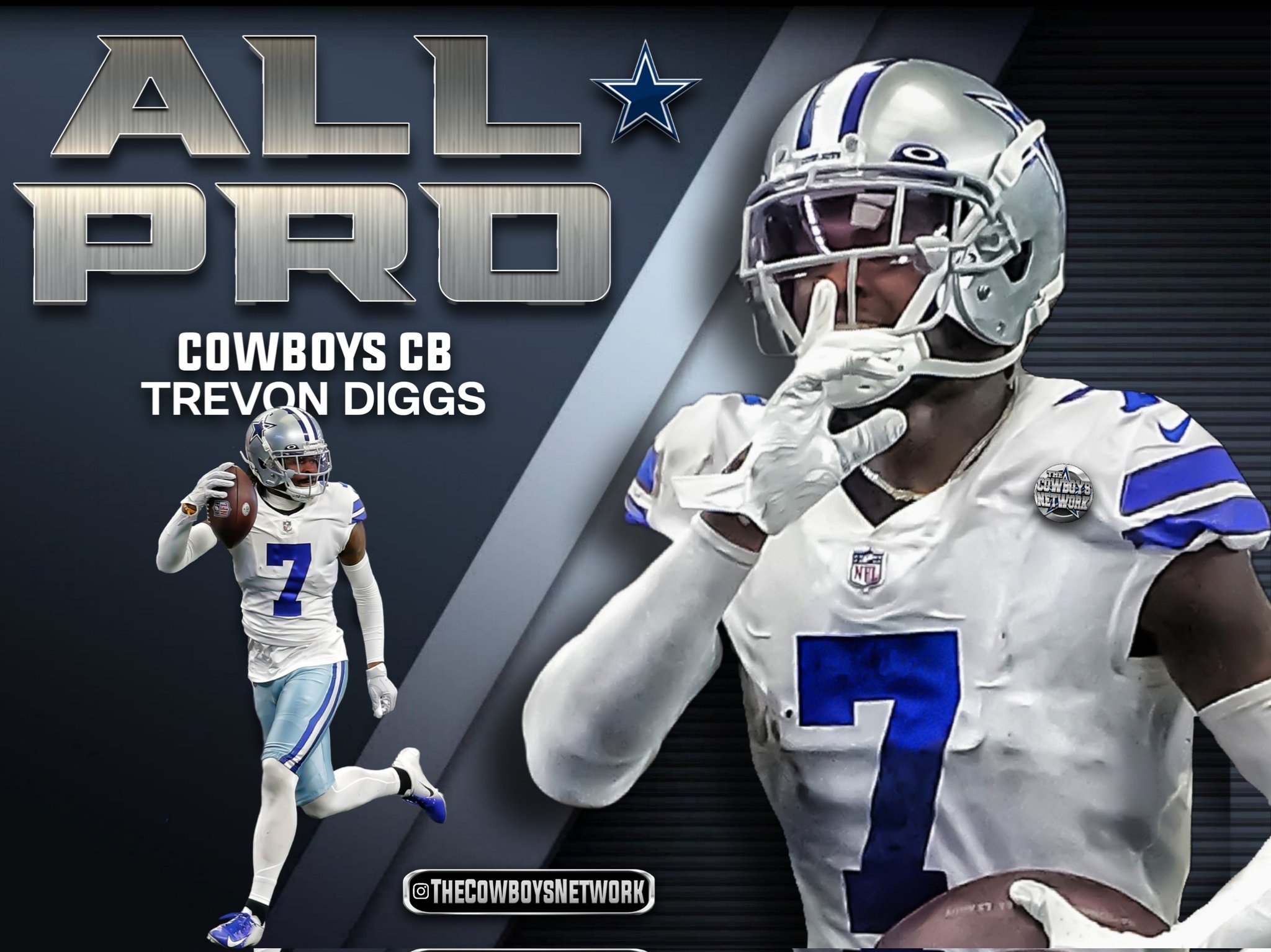 Dallas Cowboys Network on Twitter: "All-Pro selection: Cowboys CB Trevon  Diggs ✭ https://t.co/feEo1o81nw" / Twitter