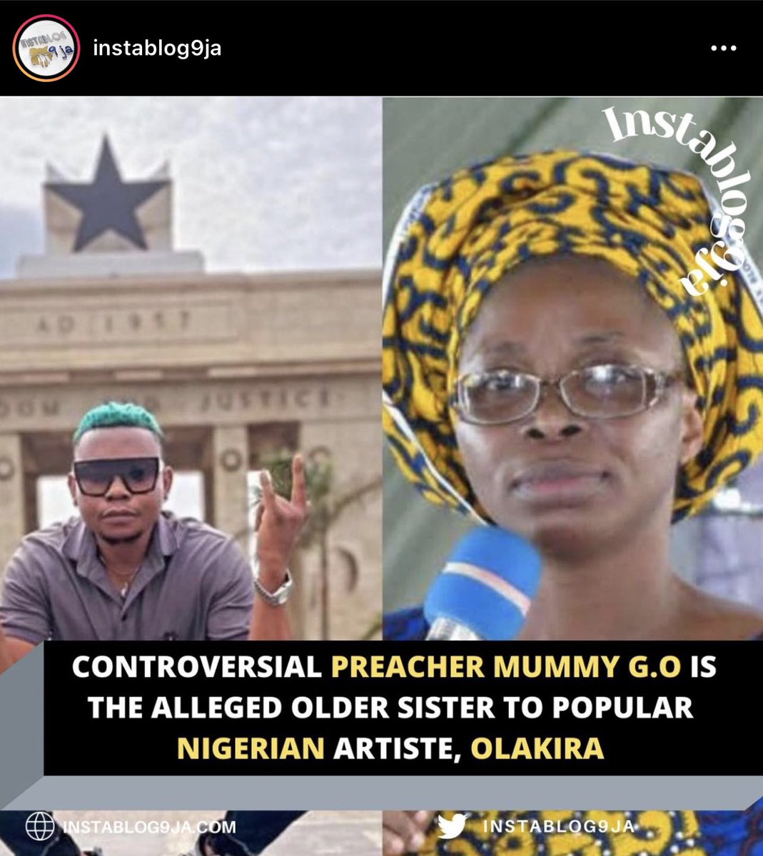 So Mummy G.O and Olakira are siblings 😂😂 atleast 1 person dey go Hell for their family😂