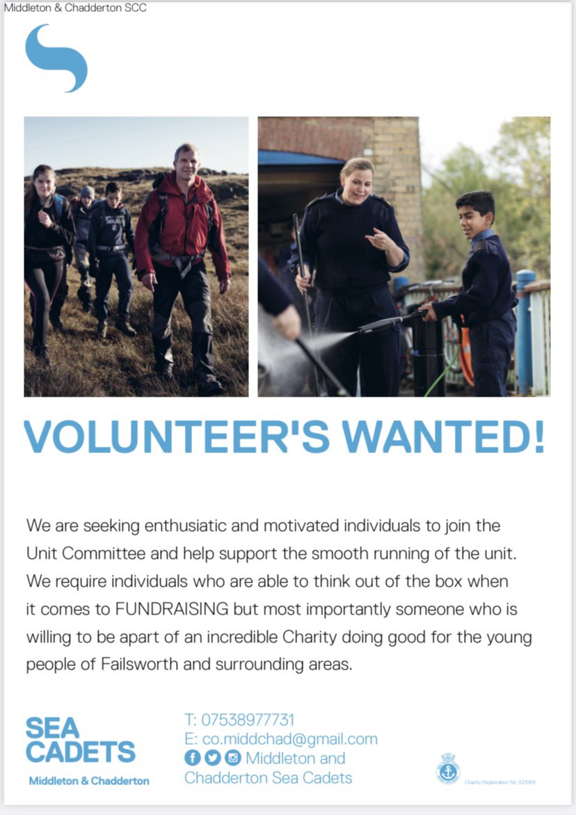 What are you waiting for? Start 2022 off as a Volunteer and Committee member with our unit. Lots of opportunities await! #seacadets #volunteers #committee #Charity #cadets #seacadets