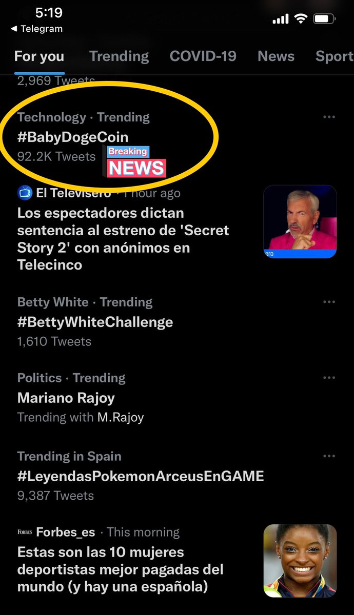 Ben_000777's tweet photo. Once again trending in Spain 🇪🇸 

@babydoge 🐶💫

🙏🏻 #BabyDogeCoin 
❤️ #BabyDogeFamily 
🦾 #BabyDogeArmy
📰 #CryptocurrencyNews https://t.co/kM72X12DOo