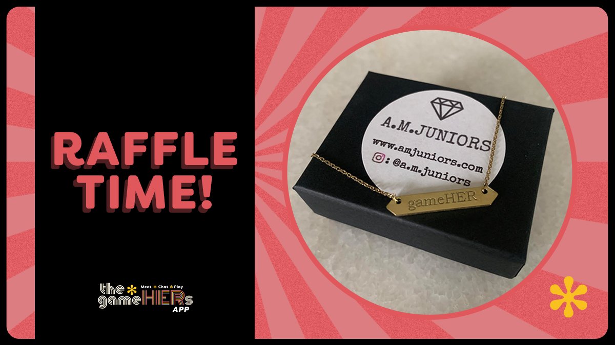 thegamehers's tweet photo. Head over to #TheGameHERs App for a fun Friday raffle! ✨
This gameHERs necklace was lovingly crafted by A.M.Juniors. Like them on IG for an extra entry!
Contest entry & details in #TGHApp:
App Store: https://t.co/bnWCX4XcwR
Play Store: https://t.co/QqfoDf7xAm
#MeetChatPlay https://t.co/ZRcG3arKtc