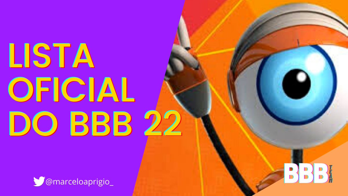 marceloaprigio_'s tweet photo. Veja aqui a LISTA OFICIAL DO #BBB22. Ă medida que @tvglobo divulgue, atualizo aqui.
Para saber mais acesse o link https://t.co/LfR0JFWVh4
#BBBTeam https://t.co/ES0lt152sD