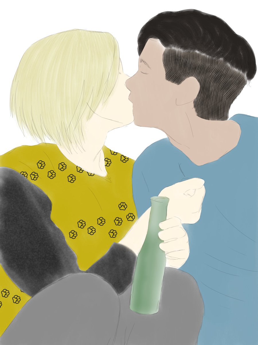 LeCritiqueDoux's tweet photo. So, I'm doing a thing #otayuri #otabek #yuriplisetsky #yurio #yurionice
#digitalart #fanart
#inthemaking #workinprogress https://t.co/yRTK3M1wdp