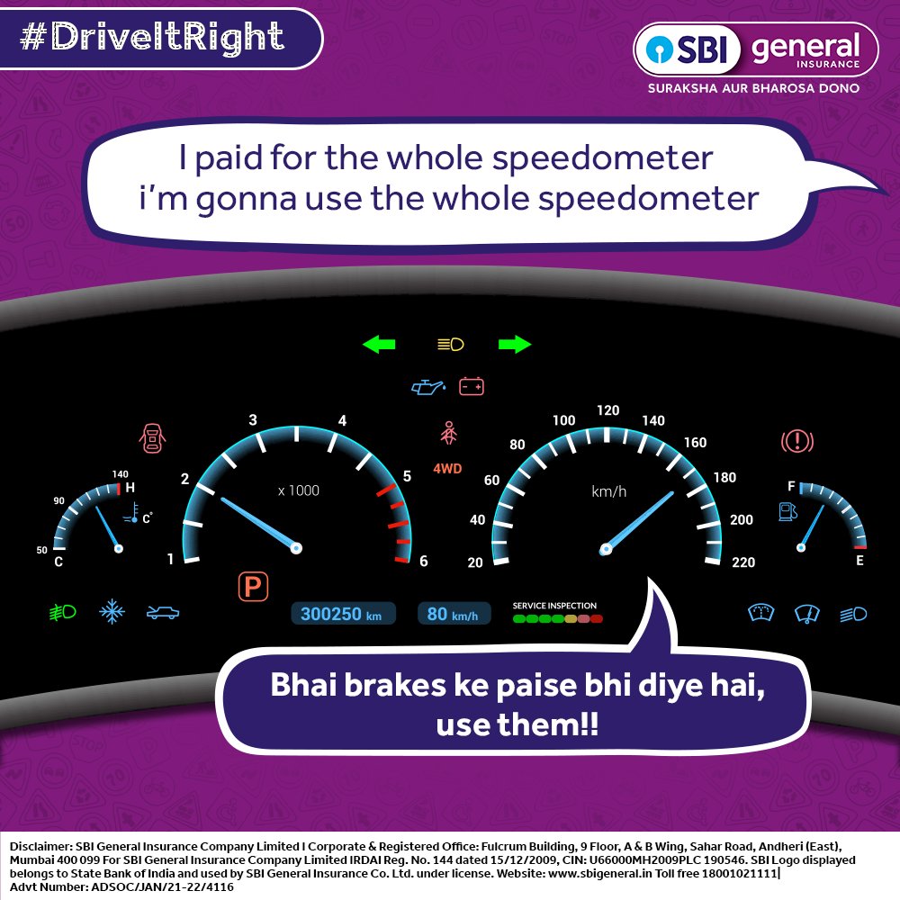 sbigeneral's tweet photo. Zor ka jhatka Haye zoro se laga🎶
Brake laga🎶
Make 'Road Safety' a priority and #DriveItRight✅
#RoadSafetyWeek2022 #SBIGeneral #Meme #RoadSafety #SadakSurakshaJeevanRaksha https://t.co/hB2ALgceBY