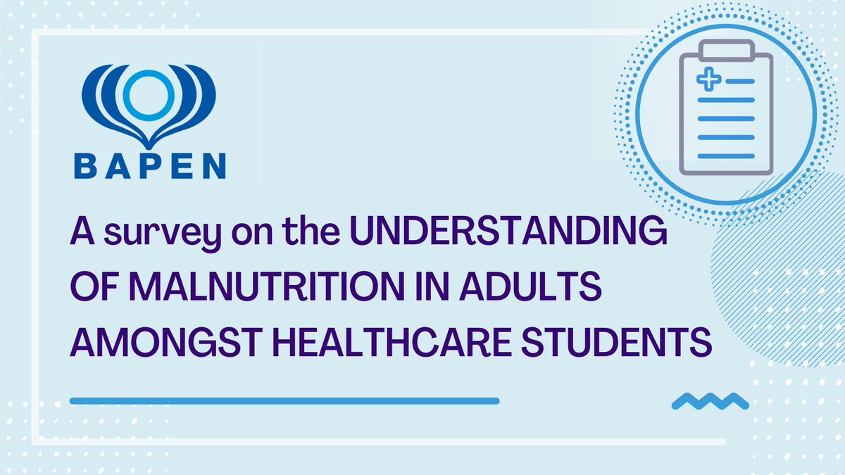 Calling all healthcare students to complete our survey exploring the understanding of malnutrition amongst healthcare students. It takes only 4 minutes and you could win a £10 Amazon voucher! Complete the survey here: bit.ly/3rkfGks. 

Please spread the message!