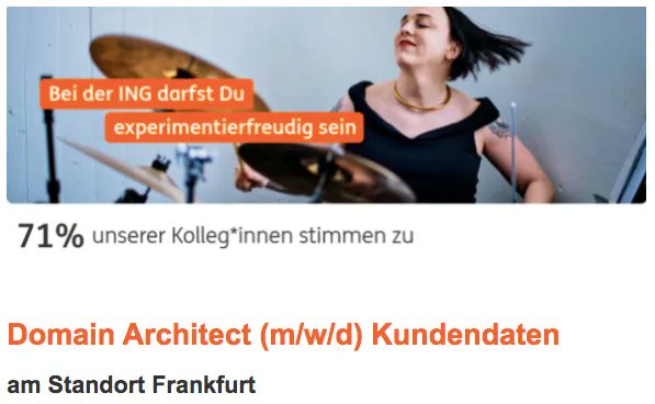 DataCareer's tweet image. New job: Domain Architect at @ING, Frankfurt. Skills: apps/ system architecture, customer data and modeling, analytical skills, drive to develop further, English/German.

datacareer.de/job/9609/domai…

#systemarchitecture #applicationsdeveloper #dataprotection #customerdata