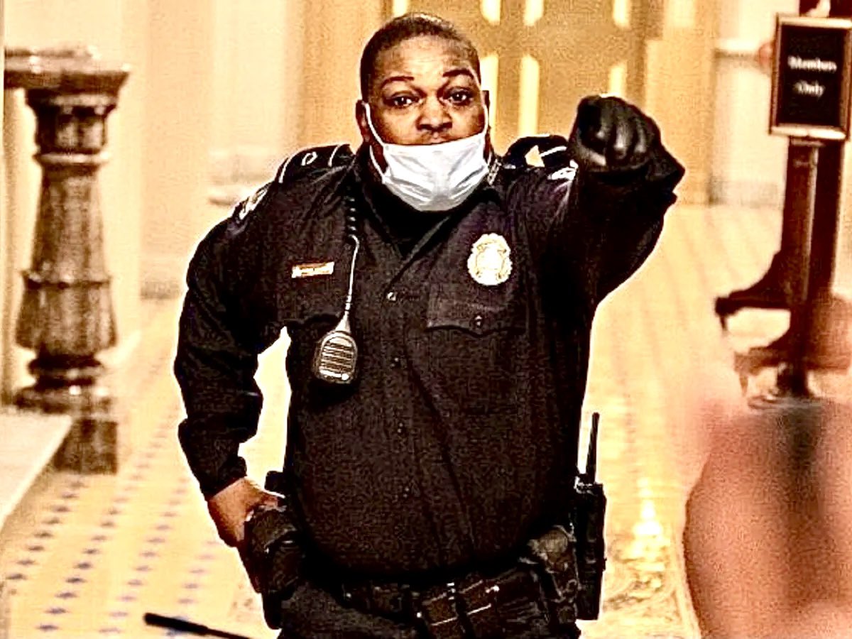 A TRUE HERO:
United States Capitol police officer EUGENE GOODMAN, who diverted the rioters from the United States Senate chamber during the 2021 attack on The Capitol…   #EugeneGoodman