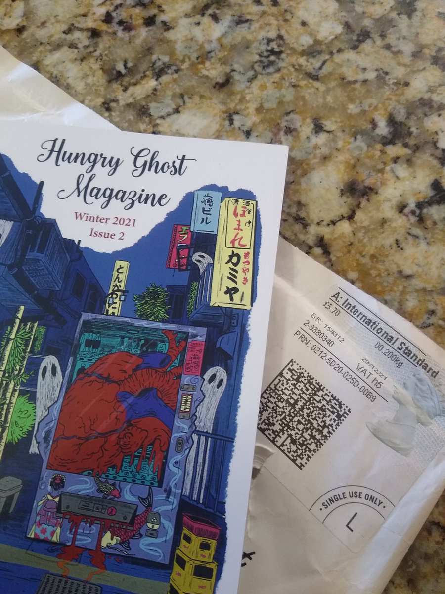 From all the way across the pond! So excited to get my copy of Hungry Ghost Magazine. The stories and art are fantastic, and I am so thankful to @HungryGhostMag for featuring a few of my oil paintings! Thank you all so much!