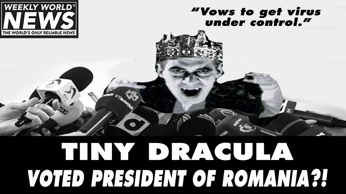 weeklyworldnews's tweet photo. Tiny Dracula rising to the top?!
#tinydracula #dracula #romania #romaniapresident #president https://t.co/Olj91hafGT