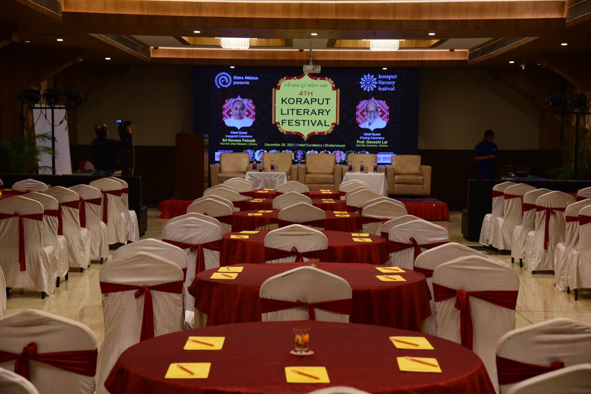 KoraputLitFest's tweet photo. THE VENUE
------------
4th KORAPUT LITERARY FESTIVAL
Organised by Odia Media Private Limited
Publishing partner @peninbooks 
Festival director @AuthorSubhransu 
26 December 2021 https://t.co/xoEf2vyuai